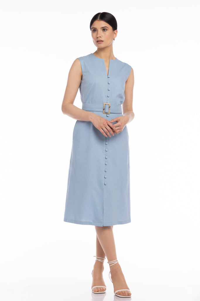 Rochie de in tip sarafan - bleu